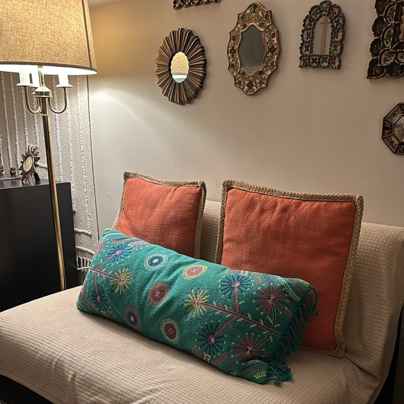 🌸 {PRICE FIRM} UO Puli Embroidered Lumbar Pillow - Picture 5 of 8